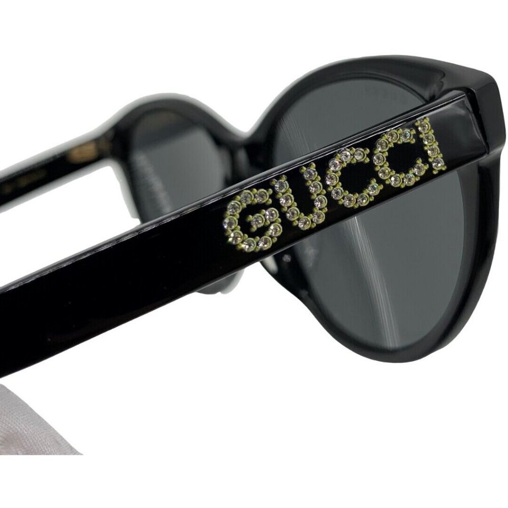 Authentic GUCCI Line Stone Sunglasses GG0419SA Black Resin #36634430 - Picture 12 of 12